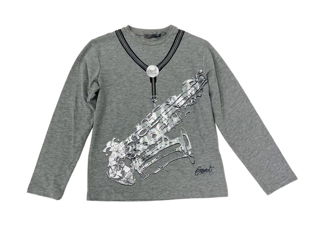 Grant Garçon T-Shirt Gri Lacivert