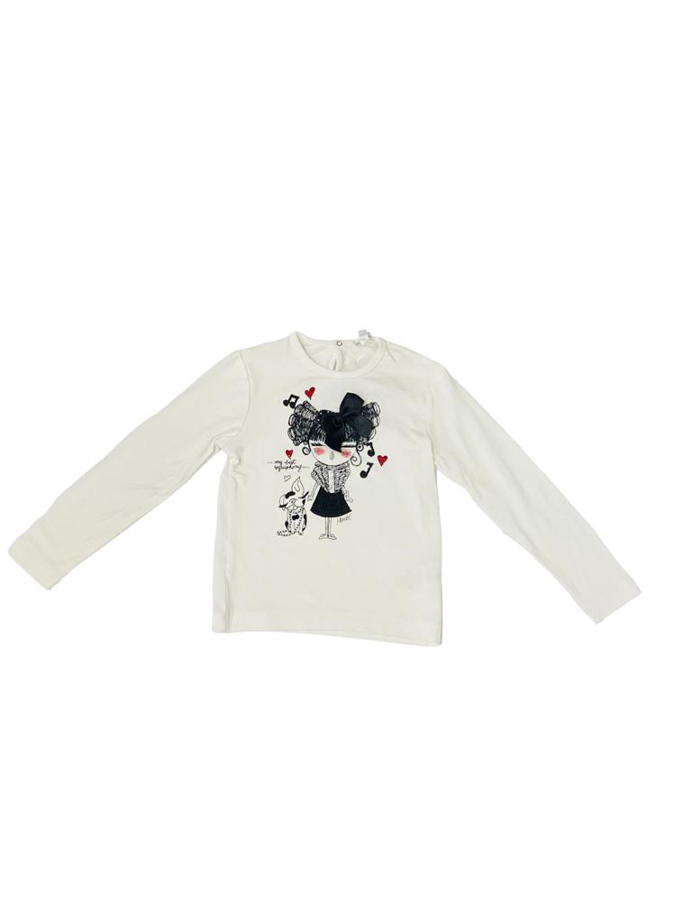 Microbe T-shirt Krem Siyah