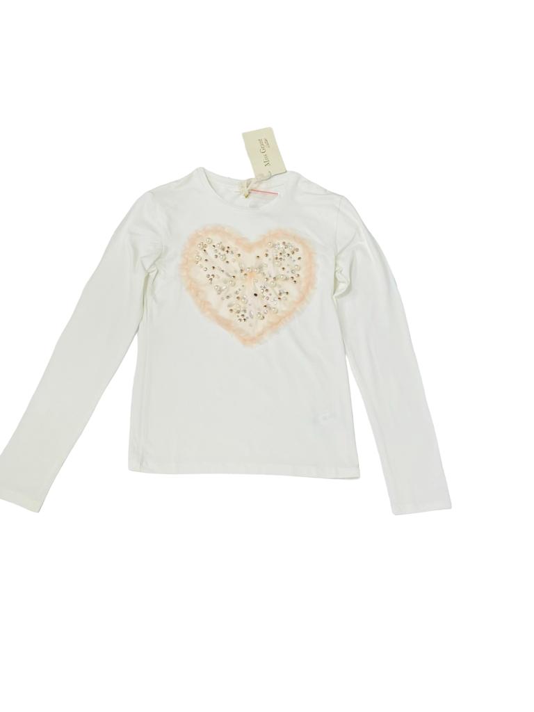 Miss Grant T-Shirt Krem Pembe