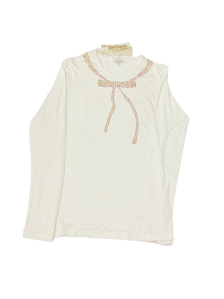 Miss Grant T-shirt Krem Taşlı
