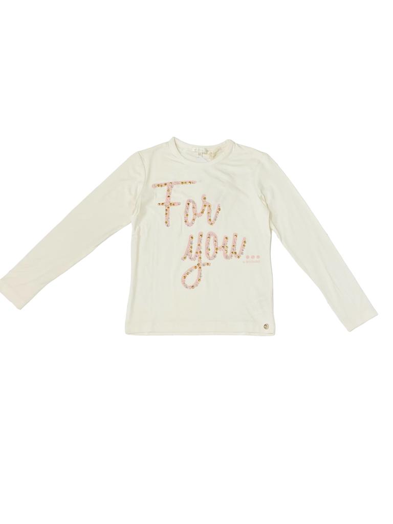 Microbe T-shirt Krem  Pembe